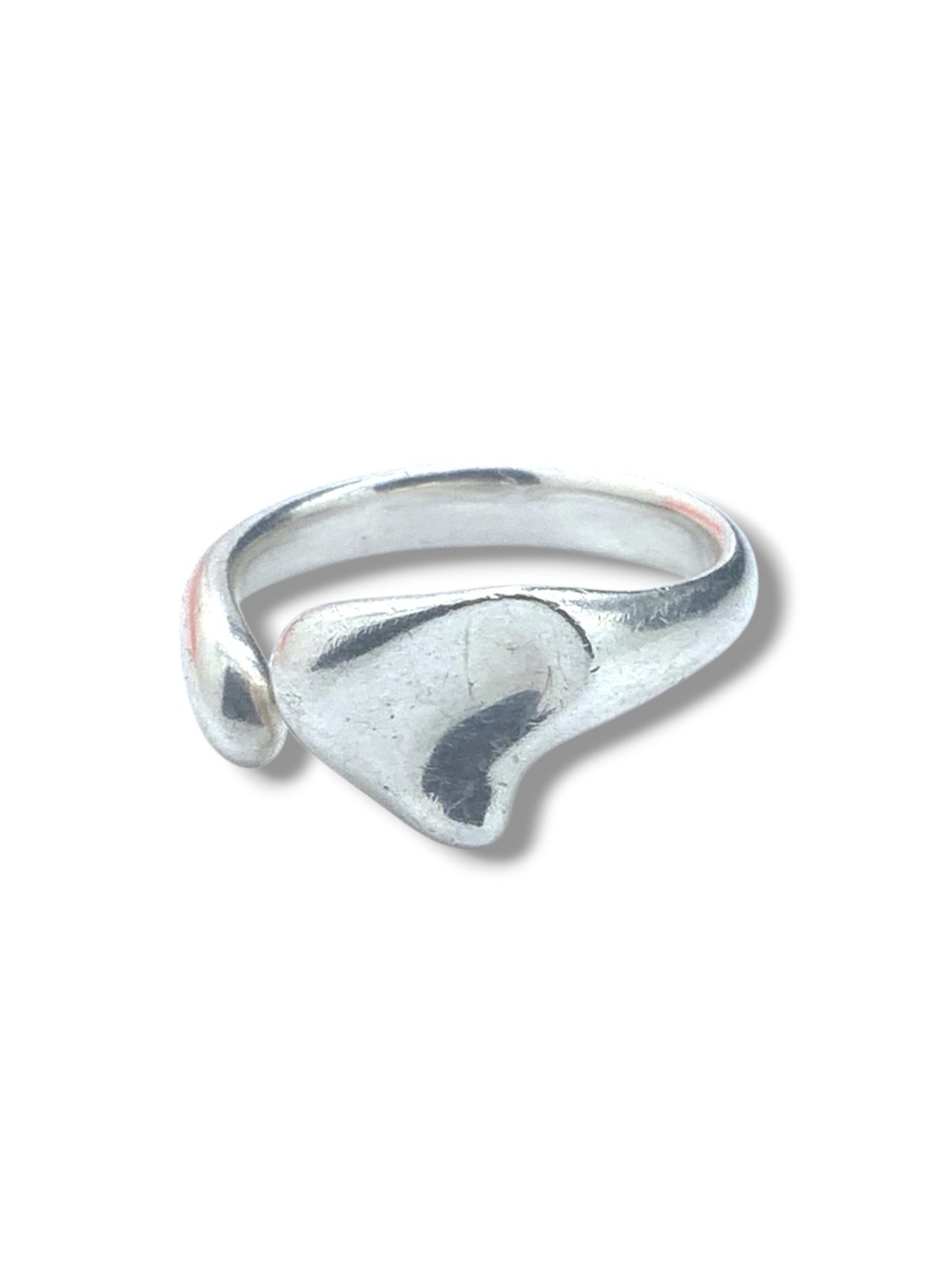Tiffany & Co Elsa Peretti Open Heart Ring Sterling Silver 925 Spain - Picture 8 of 8
